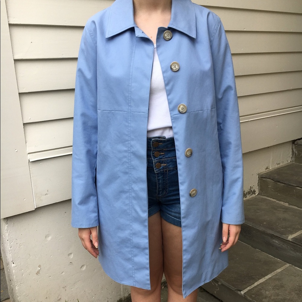 Beautiful Coach Coat Light Blue Sz Md